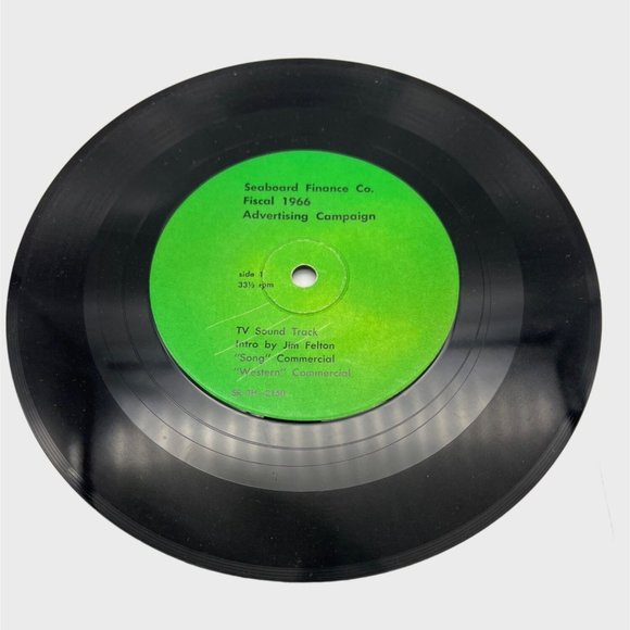 1966 Seaboard Finance Co Advertising Campaign 33rpm Record RCA Victor Hollywood - Picture 3 of 6